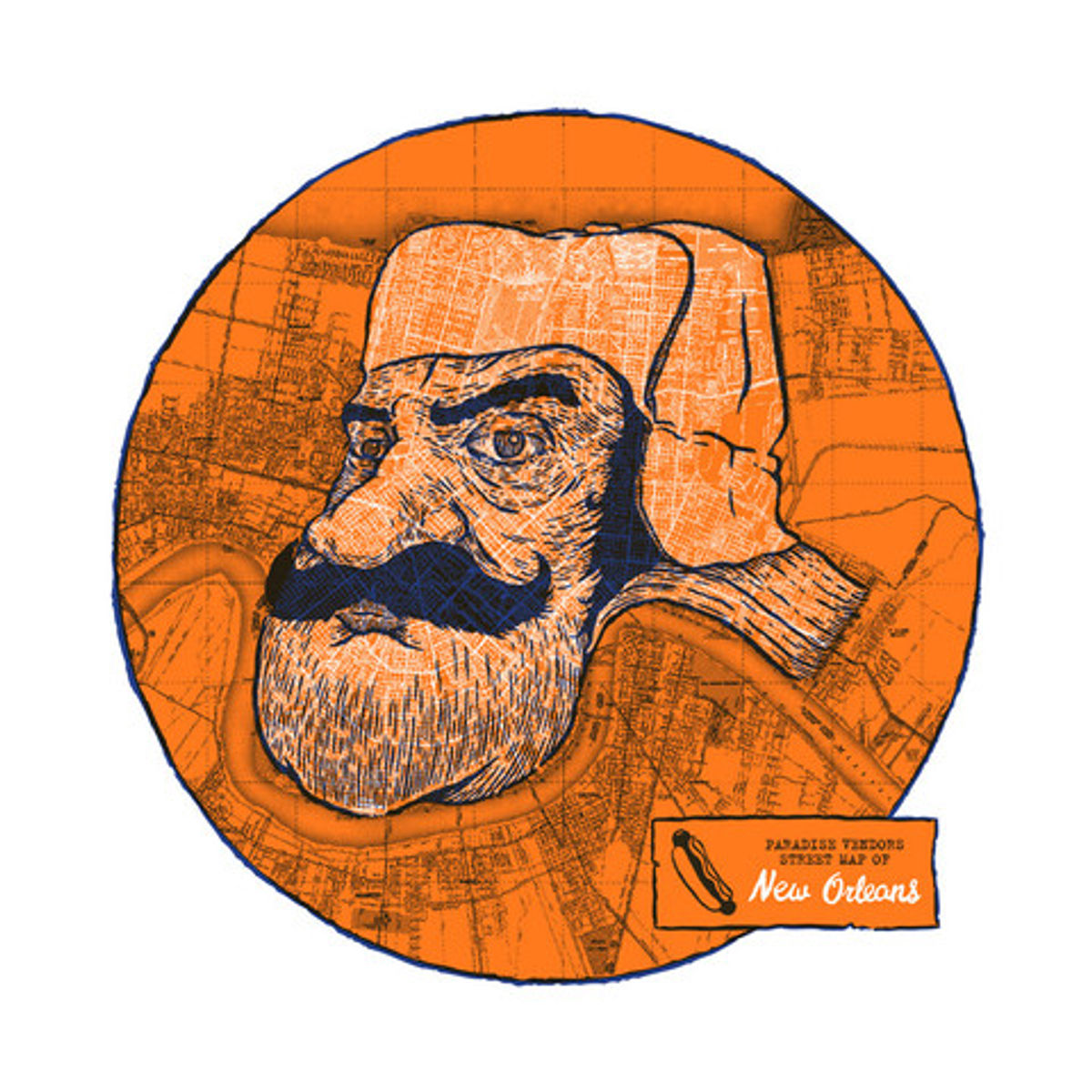 Paradise Vendors Street Map of New Orleans