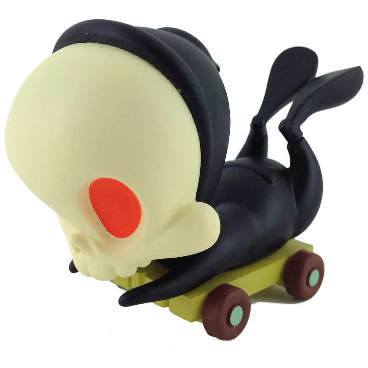 Black skelve on cart