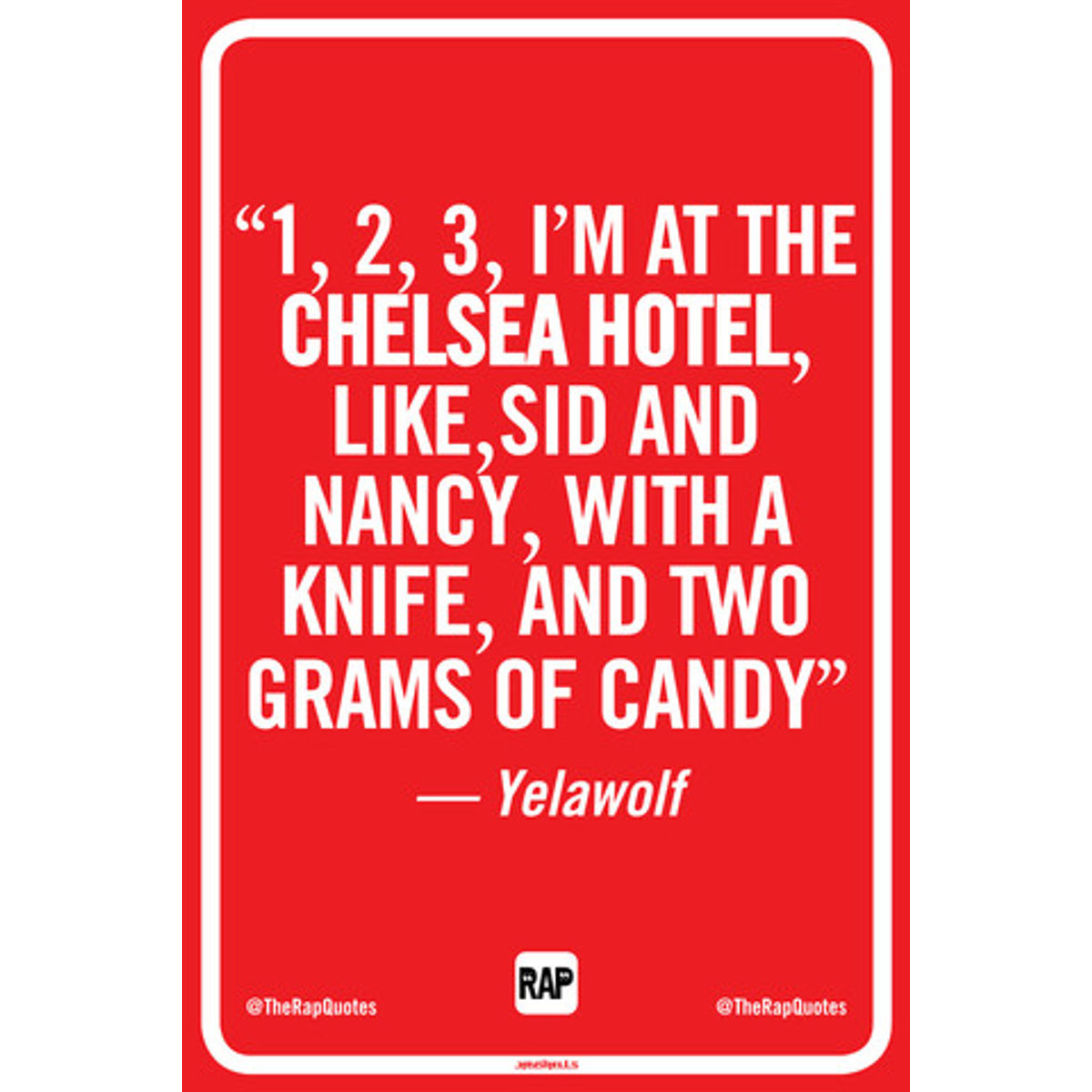 1, 2, 3, I'm at the Chelsea Hotel... (Print)