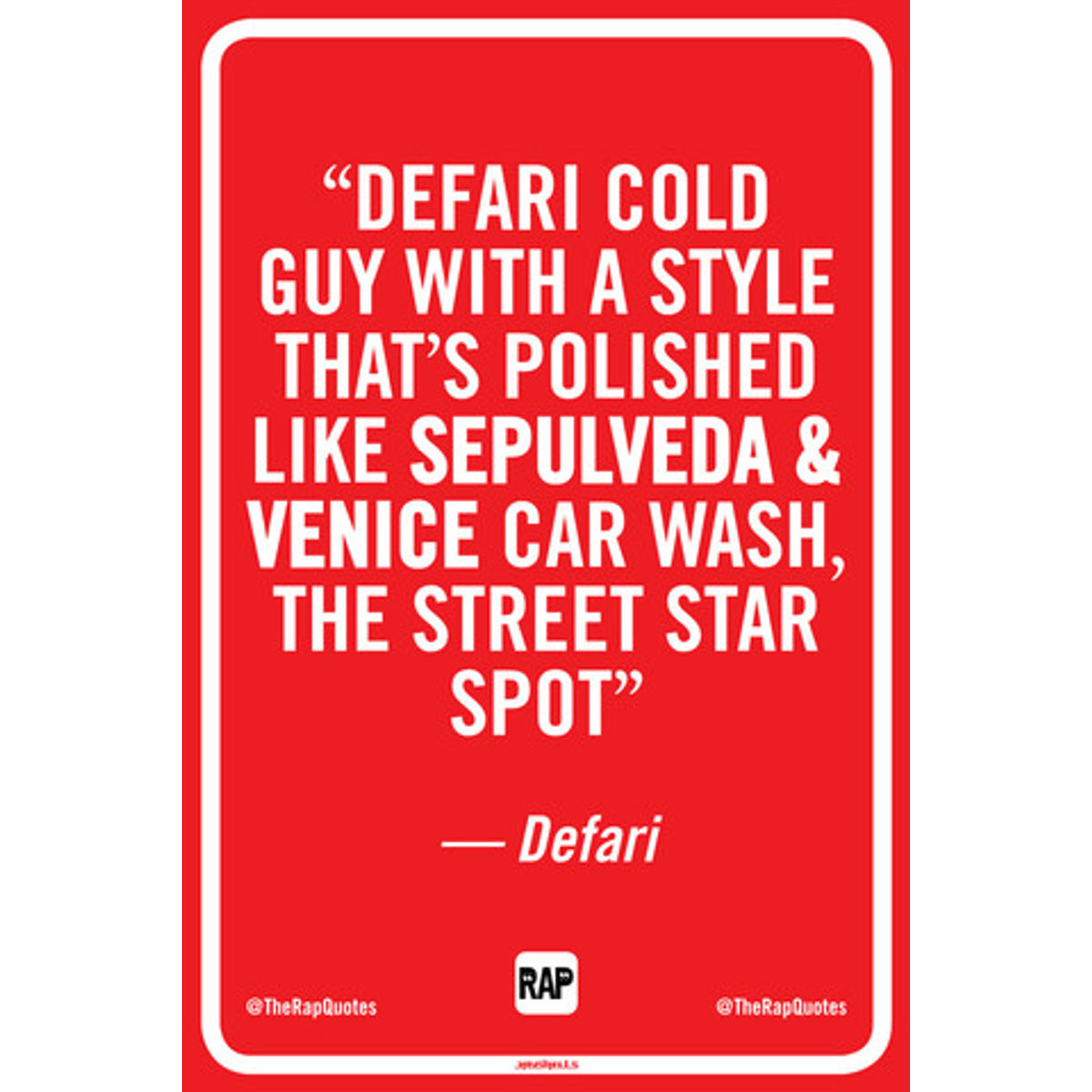 Defari cold guy with a style that's polished... (Print)