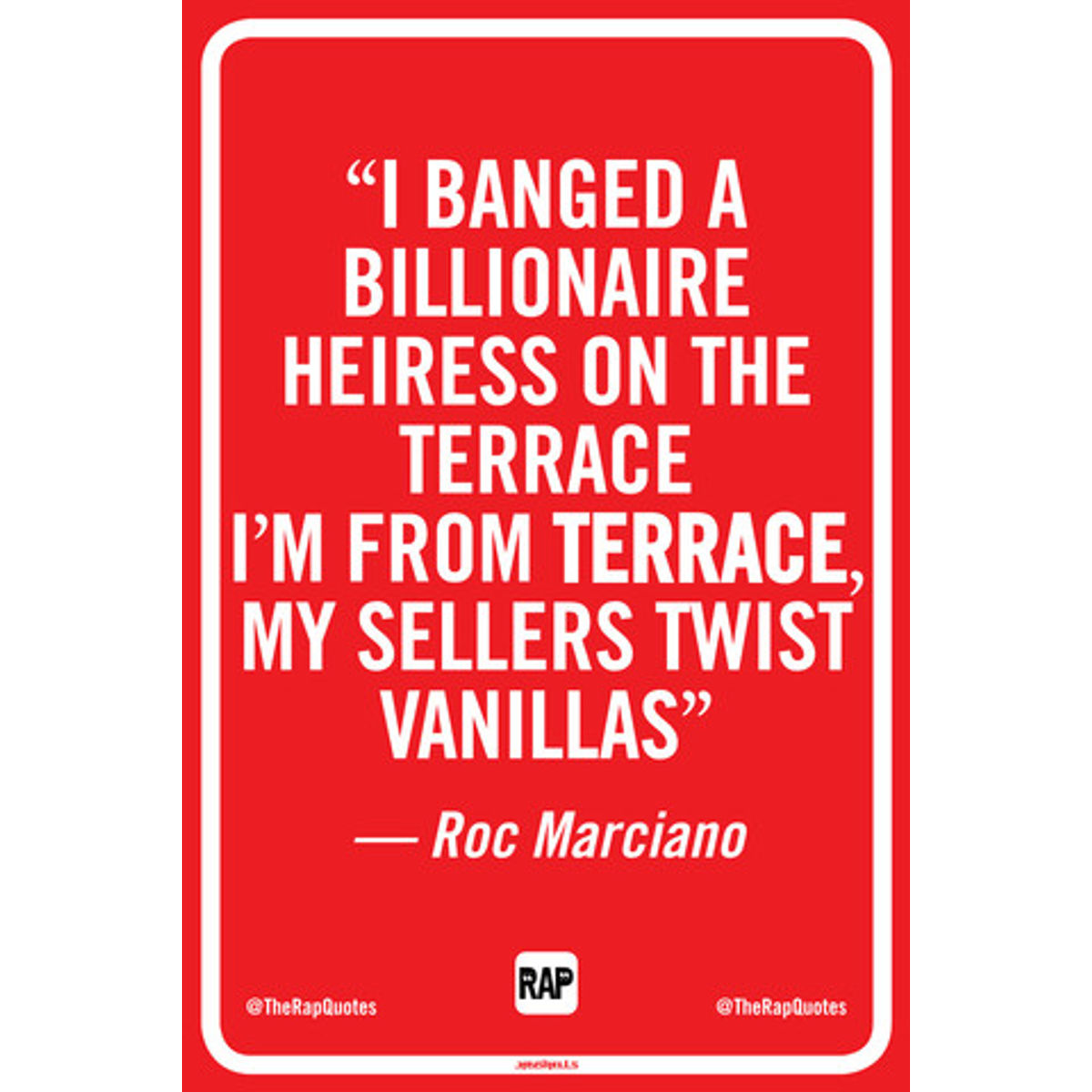 I banged a billionaire heiress on the terrace... (Print)