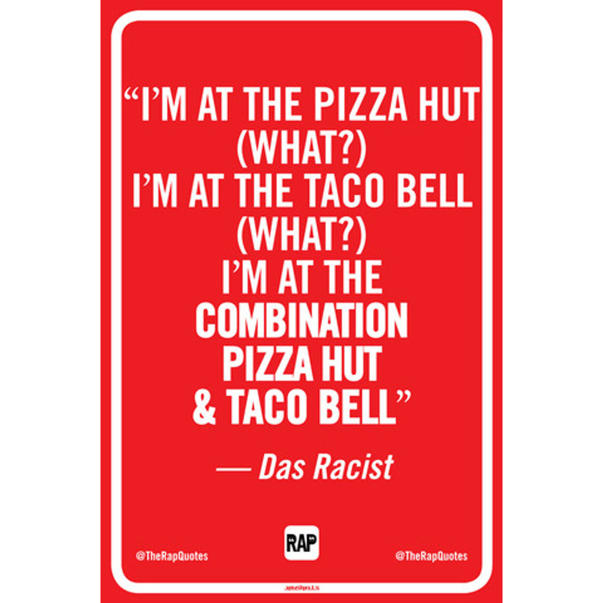 I'm at the Pizza Hut... (Print)