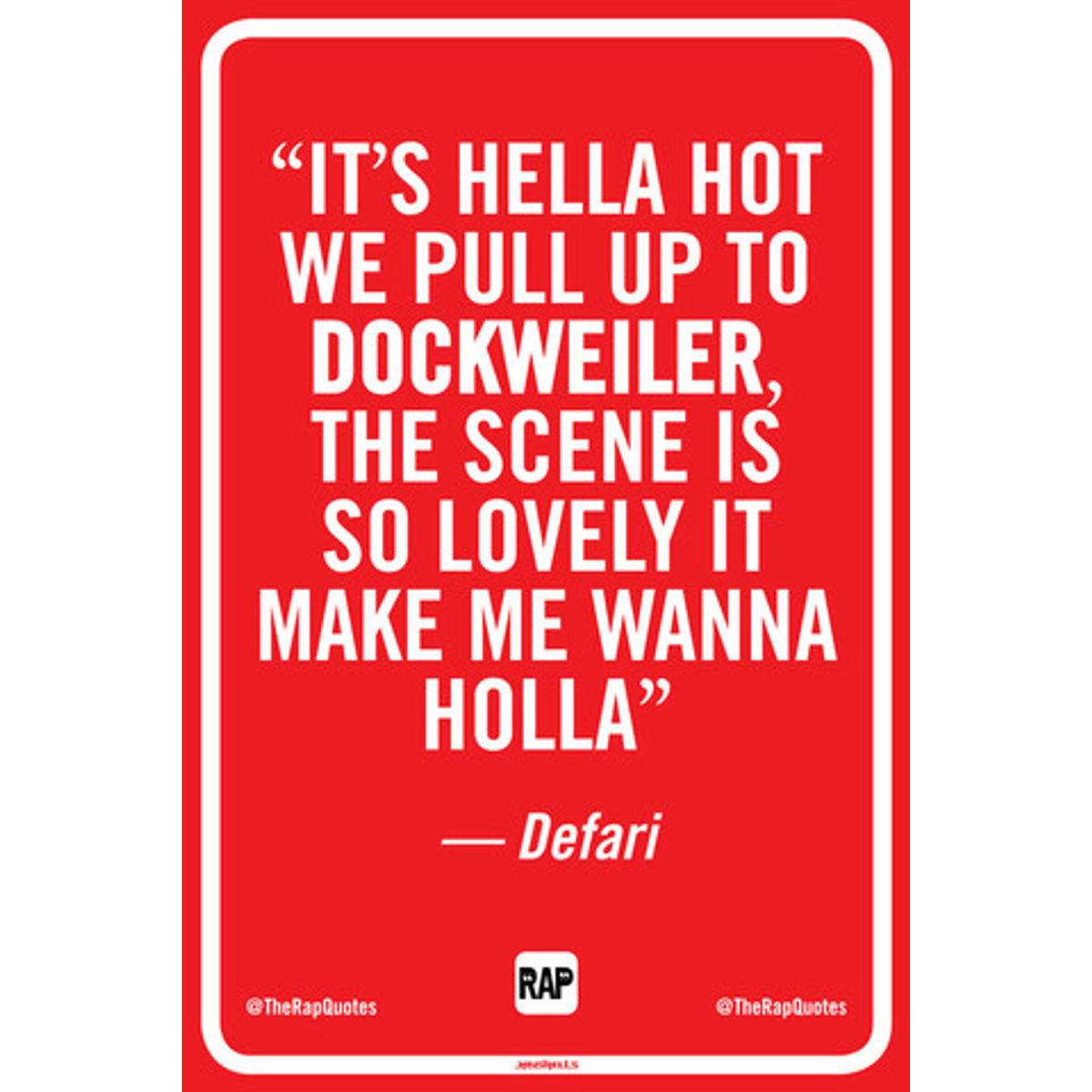 It's hella hot, we pull up to Dockweiler... (Print)