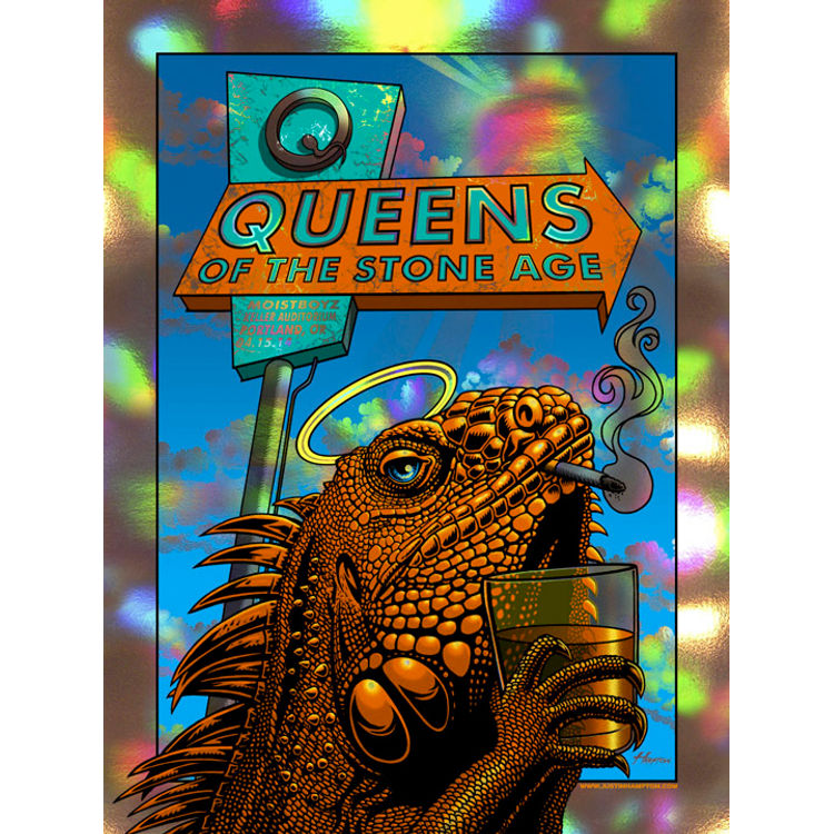 Queens of the Stone Age – Portland, OR 2014 (Holographic Foil) by Justin Hampton