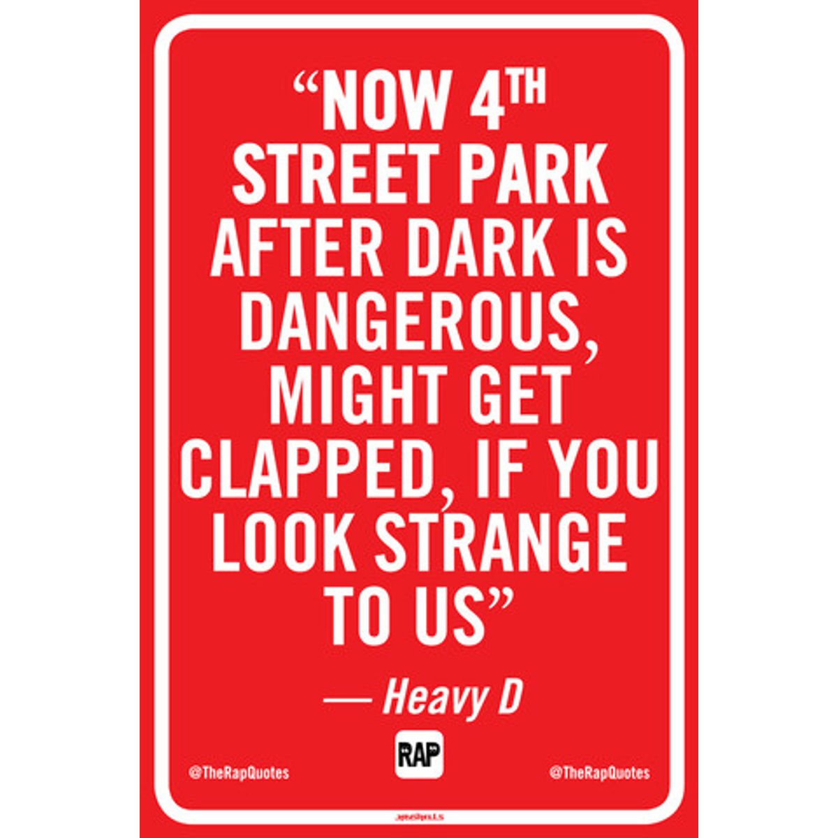 Now 4th Street Park after dark is dangerous... (Print)