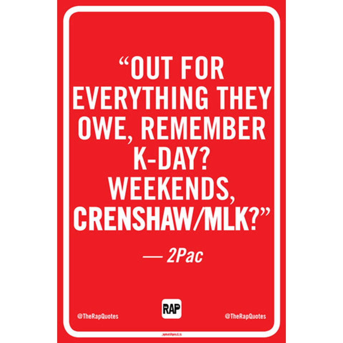 Out for everything they owe, remember K-Day?...