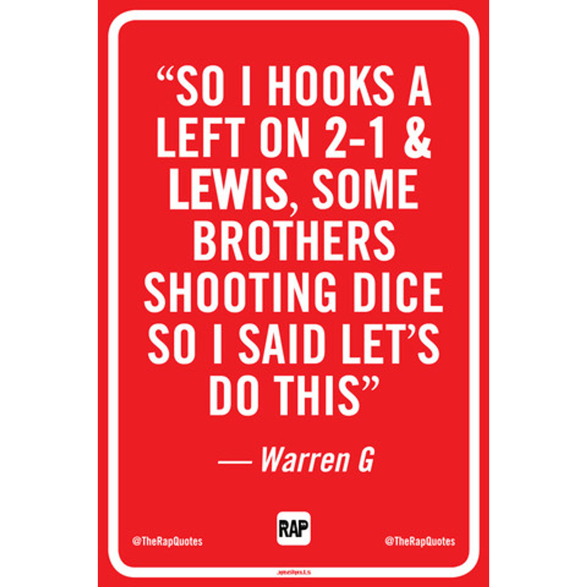 So I hooks a left on 2-1 & Lewis (Print)