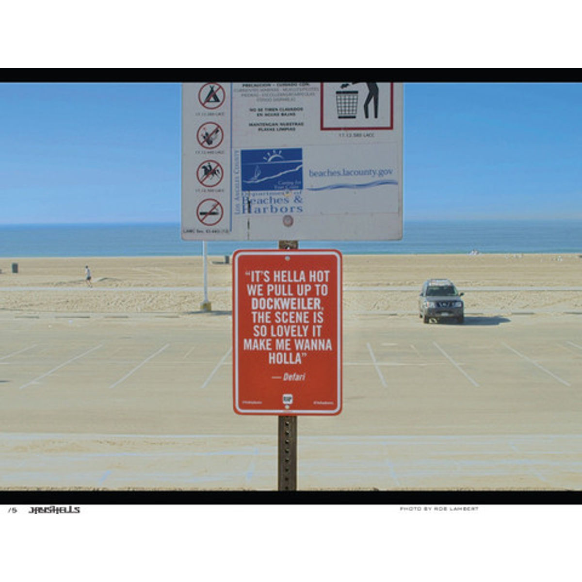 It's hella hot, we pull up to Dockweiler... (Photo)