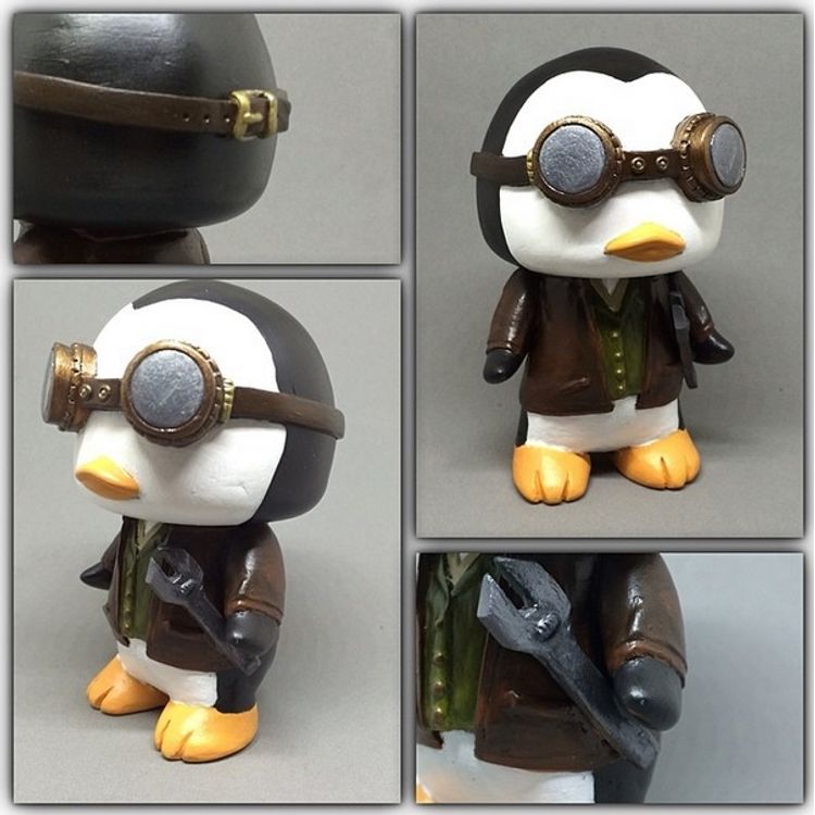 Steampunk Penguin Engineer by Tanya Davis