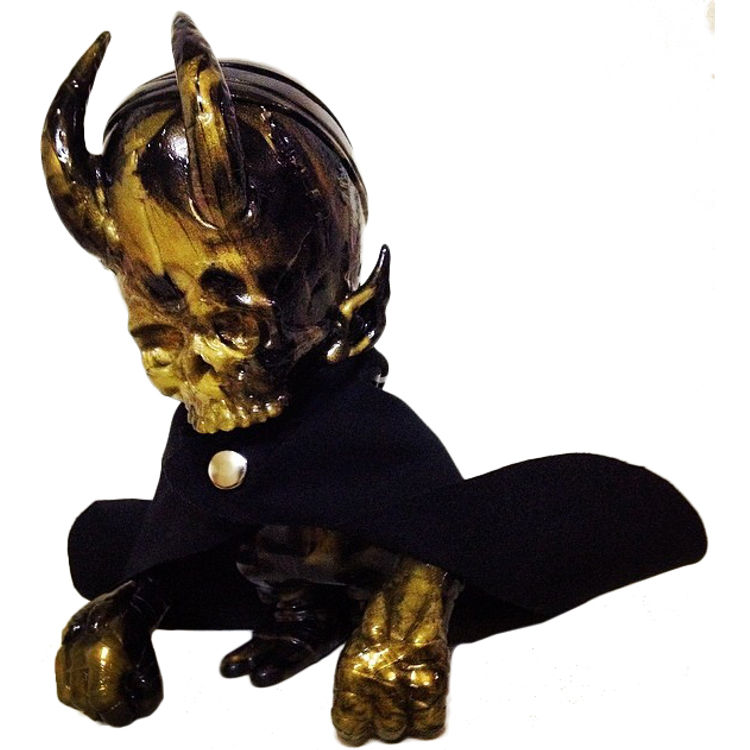 skullHevi (the hydroDevil) - Marbled Gold Caped and Sleeved by Pushead (Brian Schroeder)