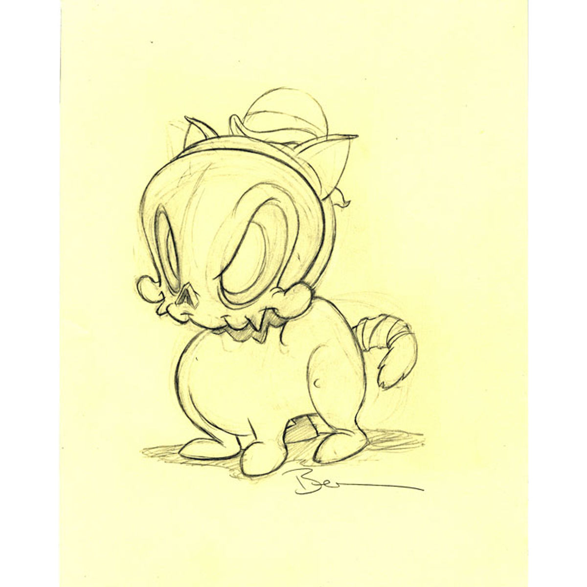 4-Legged Cat Wandering Misfit Concept Sketch