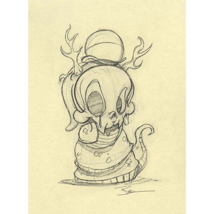 Snake Skelve Wandering Misfit Concept Sketch by Brandt Peters