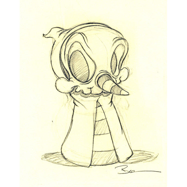 Greeter Skelve Wandering Misfit Concept Sketch by Brandt Peters
