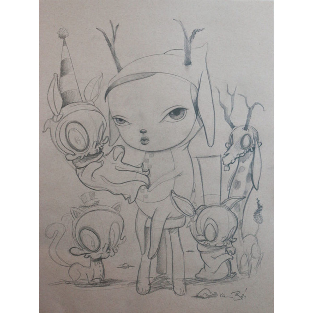 Calliope & Skelves Drawing