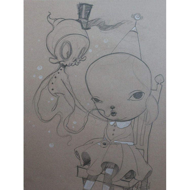 The Séance Drawing by Brandt Peters