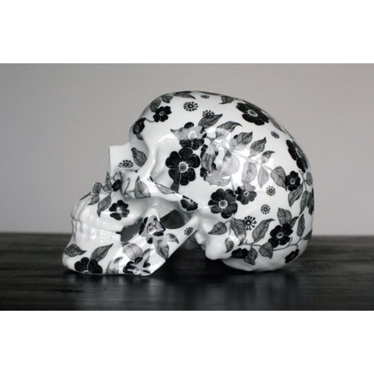 FLEURS ROUGES SKULL - Black