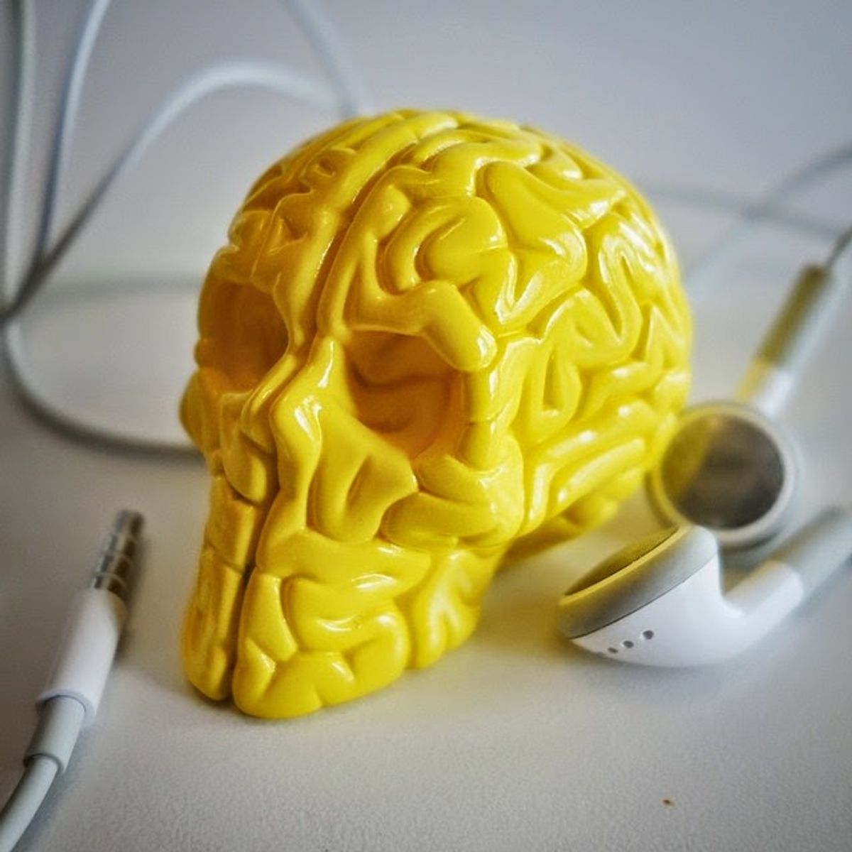 Mini Skull Brain - Yellow