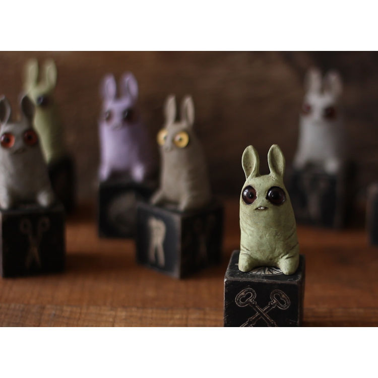Handpainted Pipsqueak on Ceremonial Risers by Amanda Louise Spayd