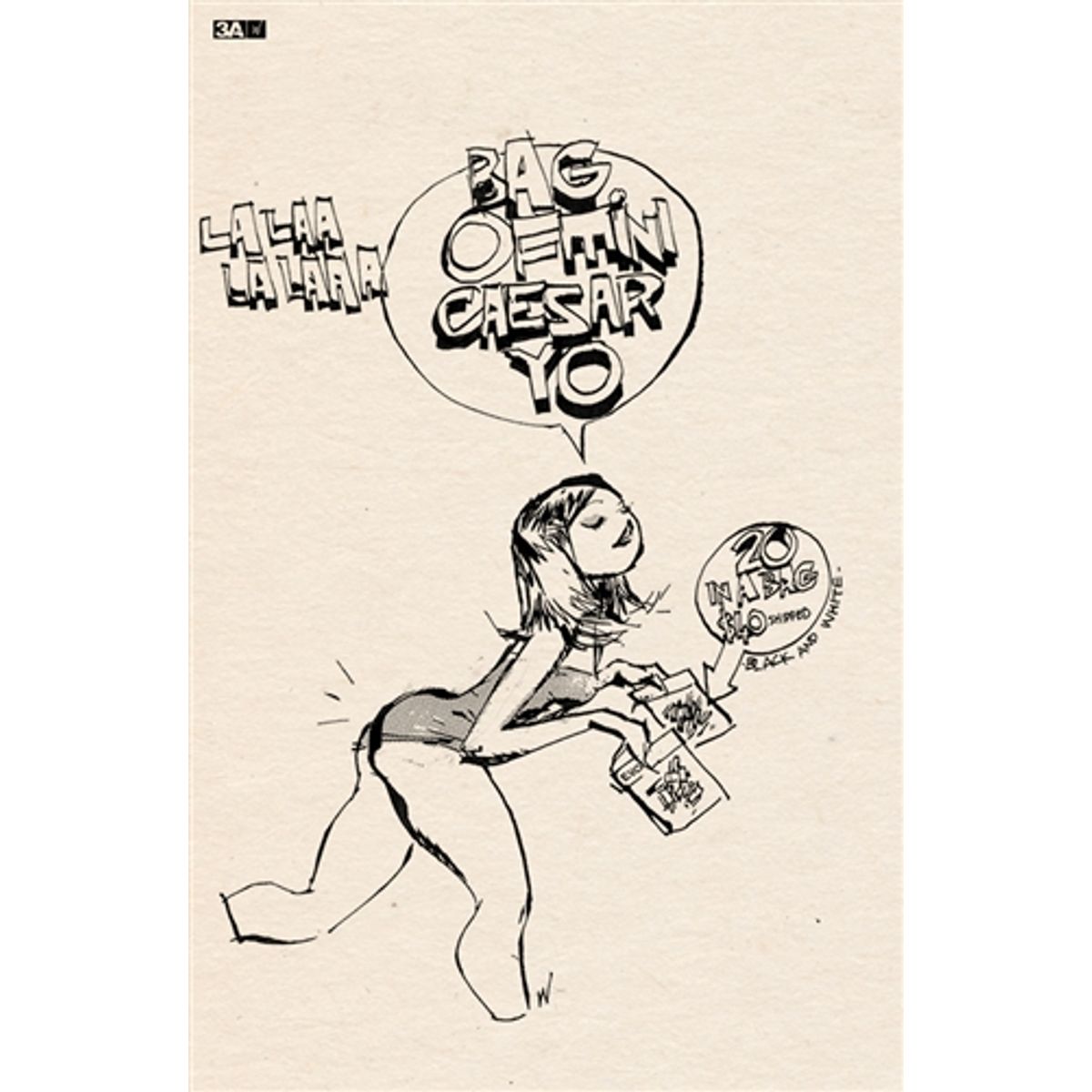 Bag of 20 BLACK MINI Caesar