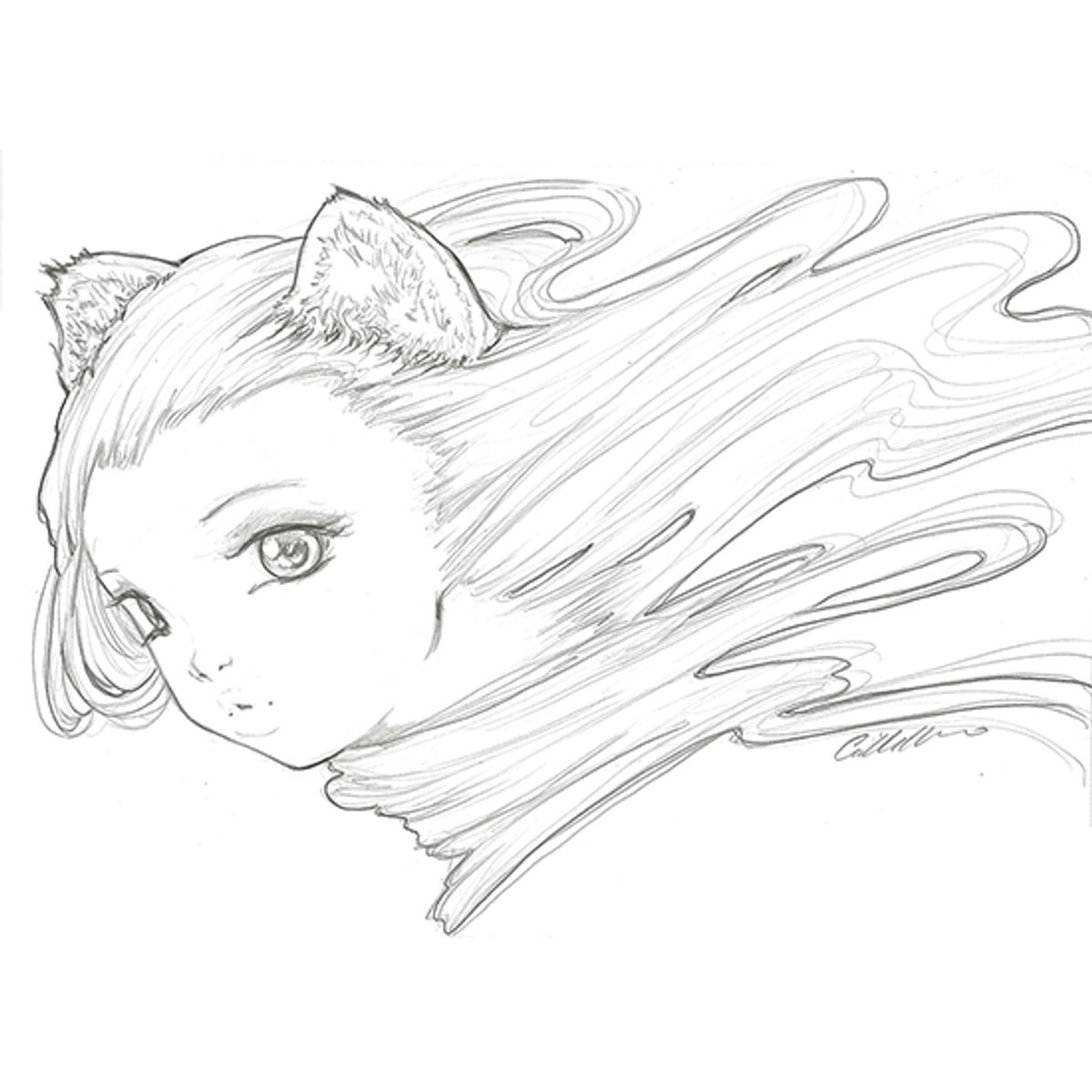 MINX JINX (ORIGINAL DRAWING - Framed)