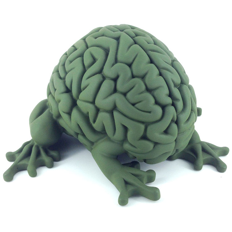 Jumping Brain - 5" military green by Emilio Garcia