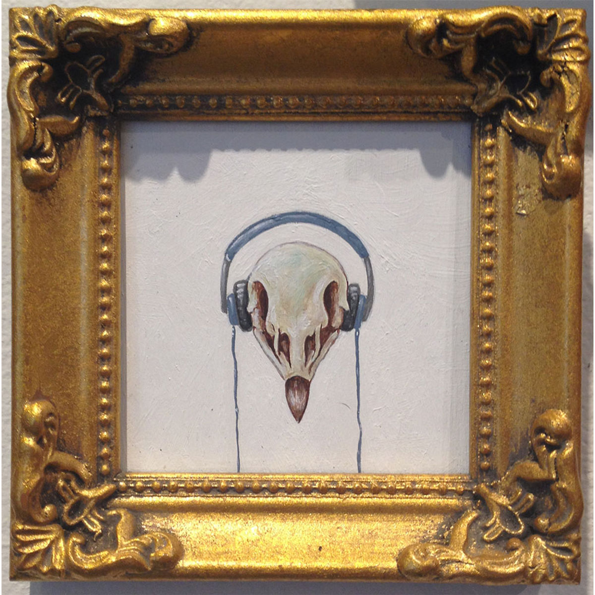 Bird Skull with Headphones