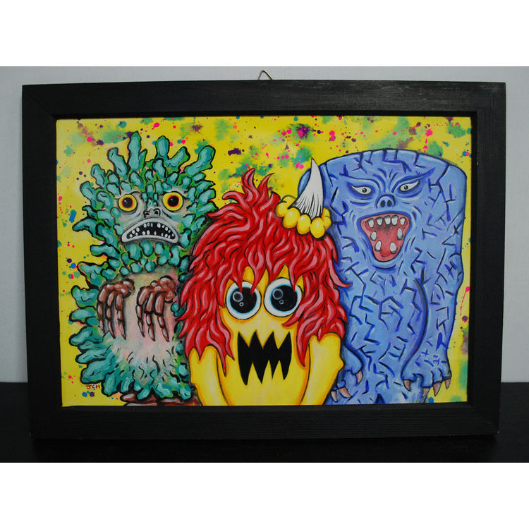 "Best Buds" - OG gouache painting by Rampage Toys (Jon Malmstedt)