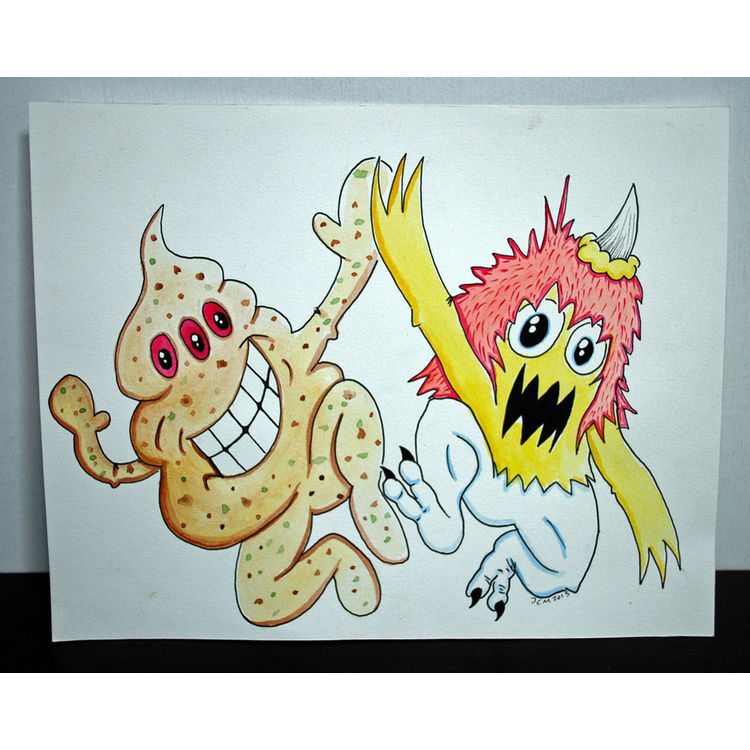 "High Fi-eeve!" OG Watercolor by Rampage Toys (Jon Malmstedt)