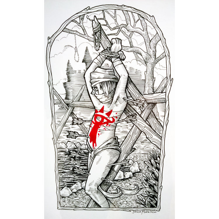 LEGEND OF ZELDA’S SHEIK AS SAINT SEBASTIAN by Jason Middleton