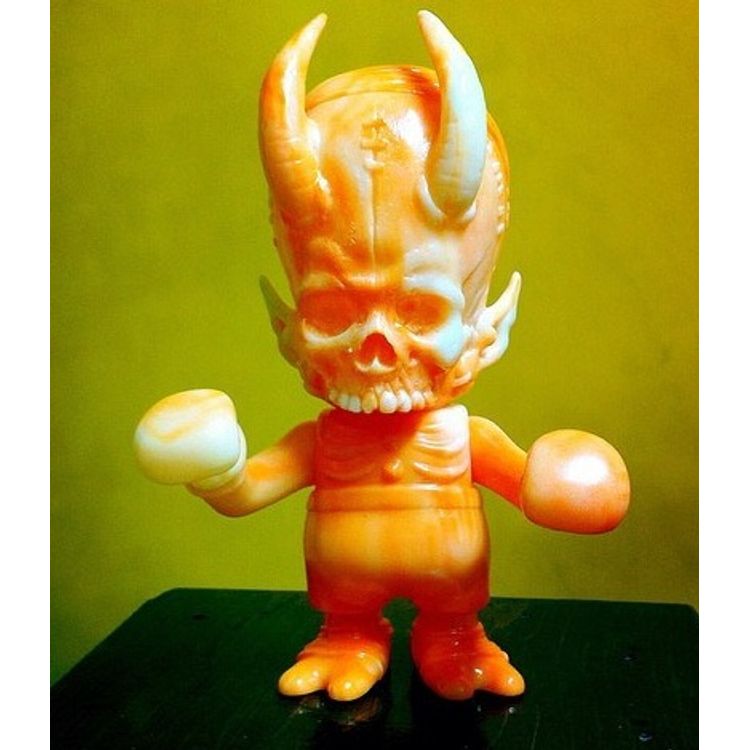 Dayglo Skull Hevi Orange Marbled by Pushead (Brian Schroeder)