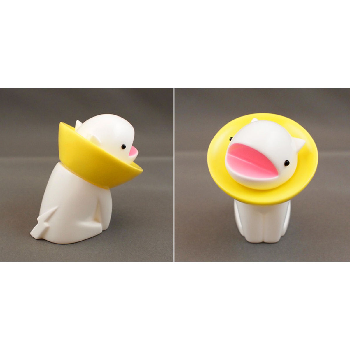 Parabola - white & yellow Elizabethan Collar