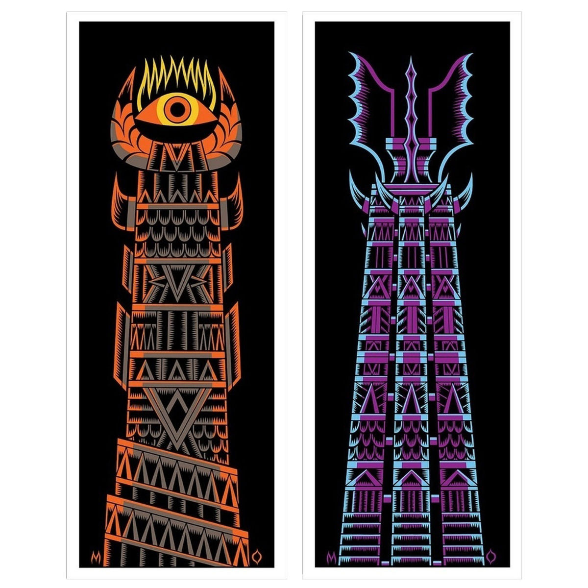 "Towers" silkscreen print set