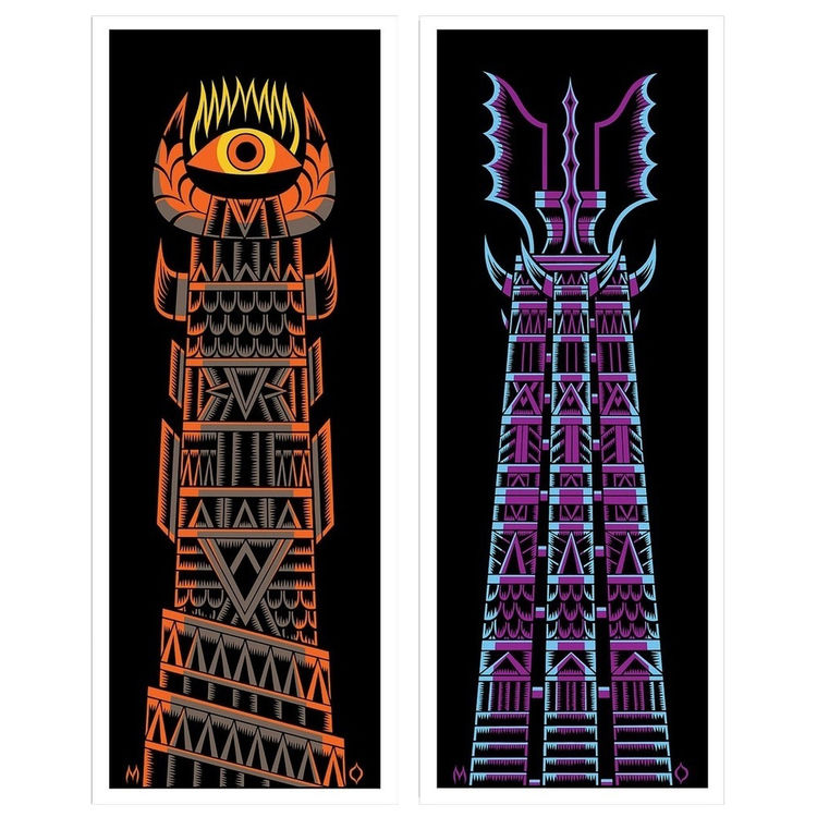"Towers" silkscreen print set by Martin Ontiveros