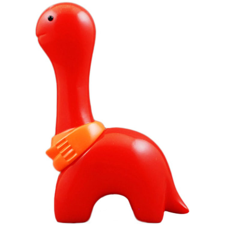 Wool - Red + Fluorescent Orange Muffler by Chima Group