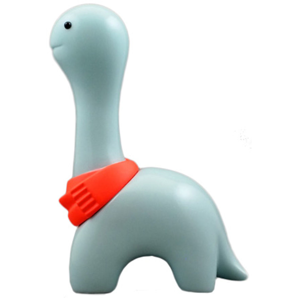 Wool - Light-Blue + Fluorescent Orange Muffler