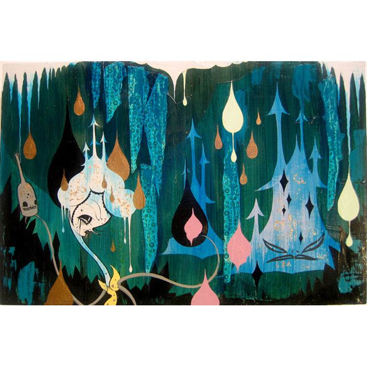 Blue Castle Invasion by Camille Rose Garcia