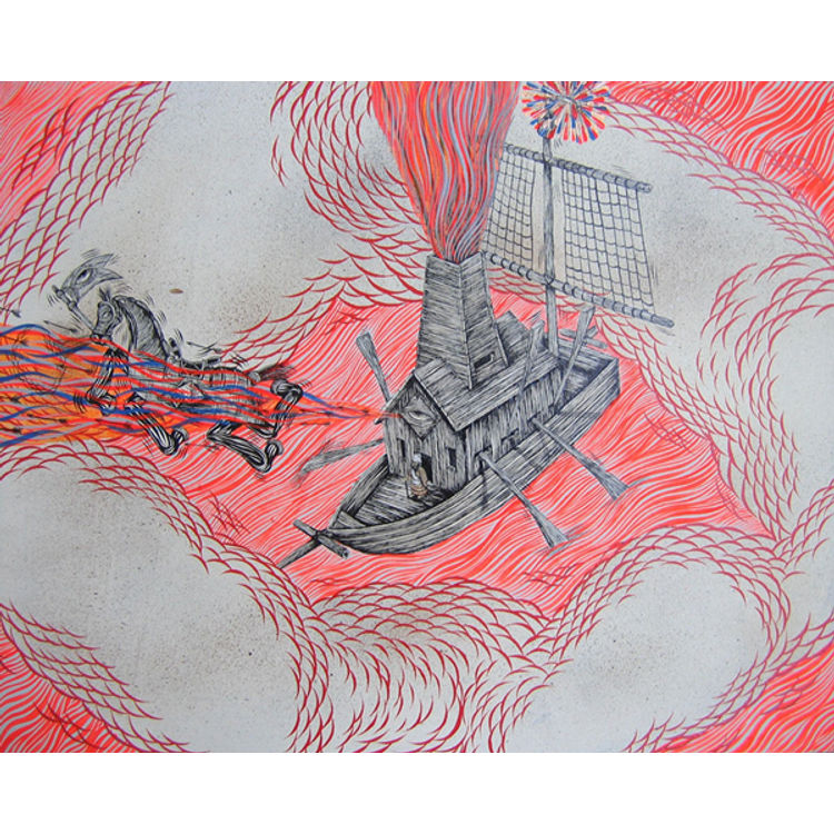 Slave Ship with Chimney by Andrew Schoultz