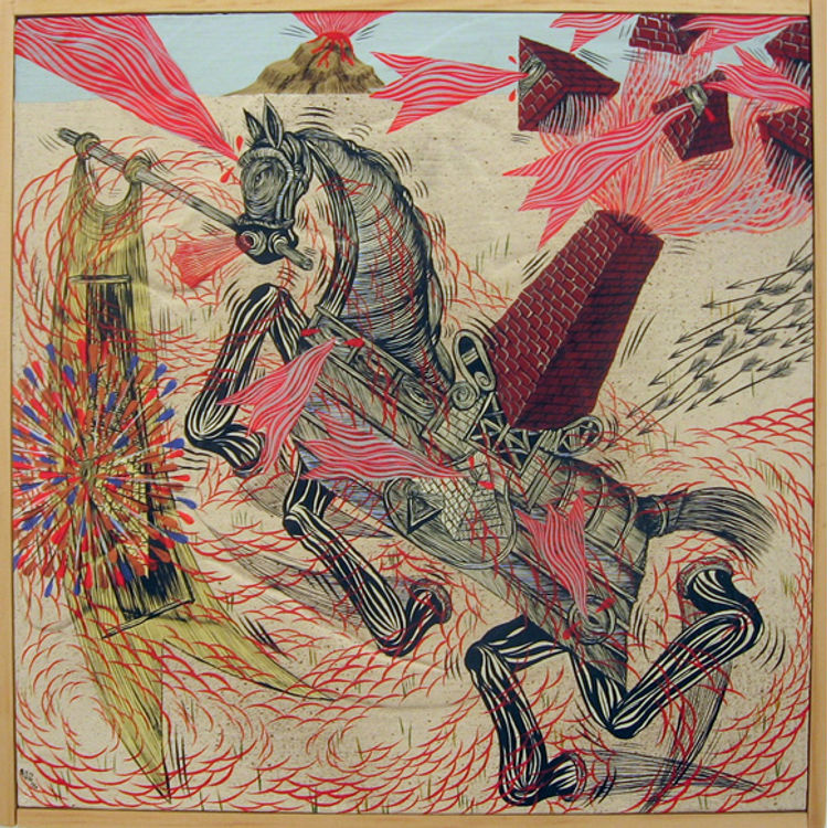 Horse with Chimney by Andrew Schoultz