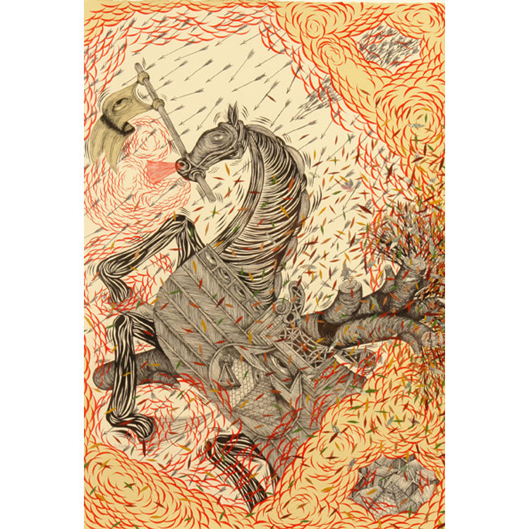 Horse Under Fire by Andrew Schoultz