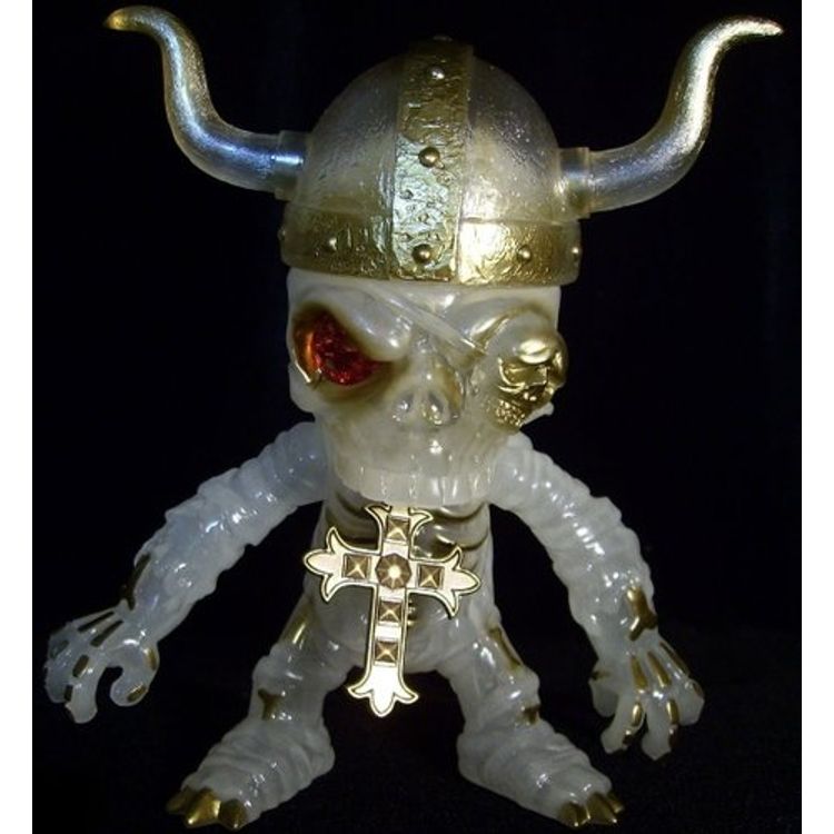 Skull Zombi - Milky white body, red eye, and hi-lighted in gold w/ gold a cross Super Festival 49 by BLObPUS