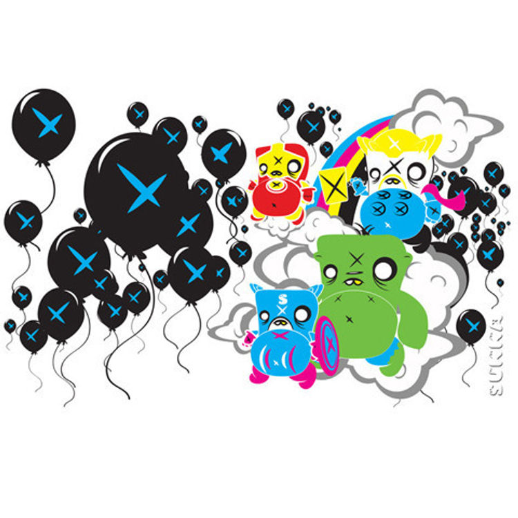 Sukvengers VS. Balloons limited edition print by SUKKA