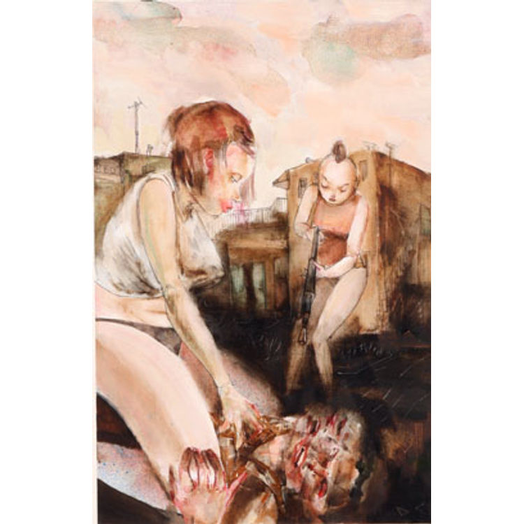 Hold Him Still I Can't Get a Shot by David Choe