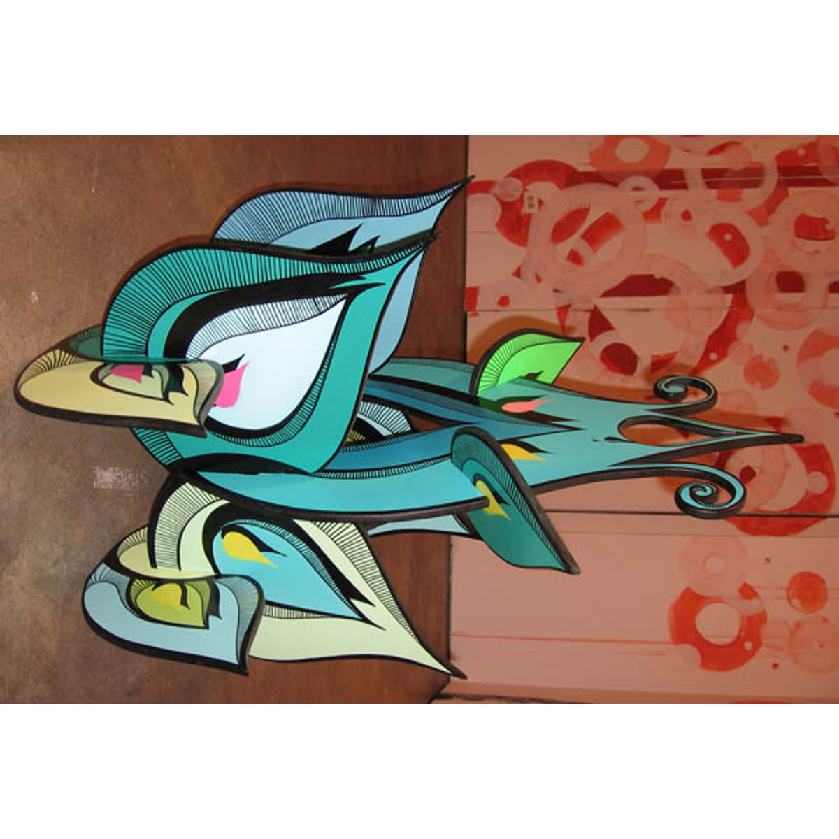 Green Flower Sculpture