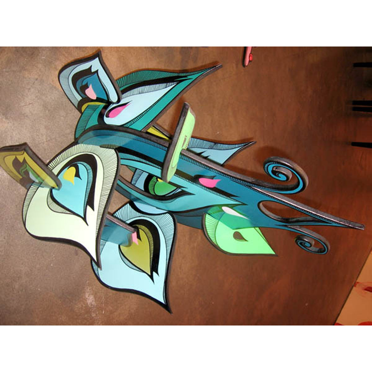 Green Flower Sculpture