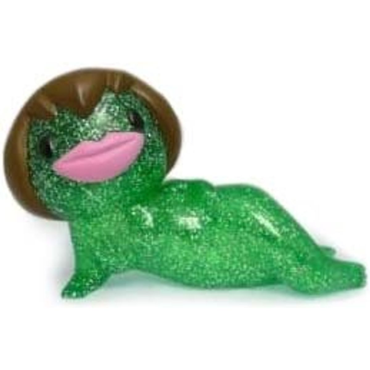 Suiko - Laying Green Glitter/Brown Hair