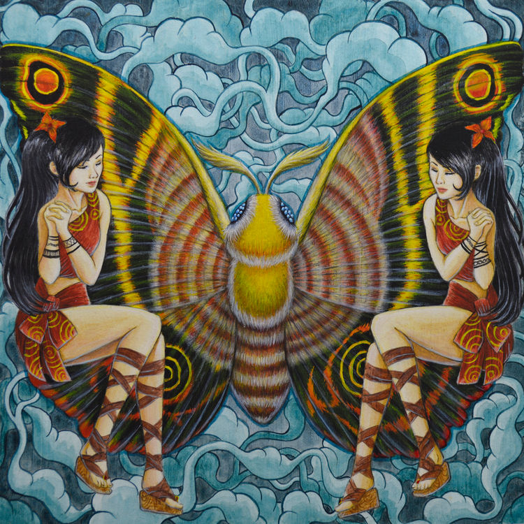"Mothra and Twins" Print by Candie Bolton