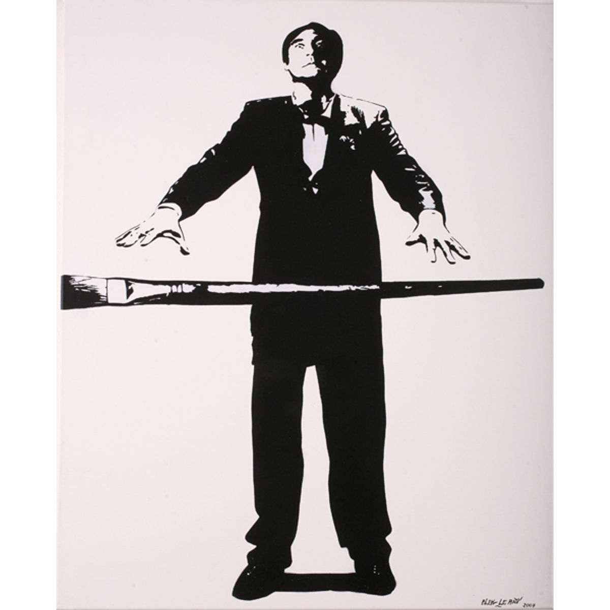 Self Portrait in Suit with Brush