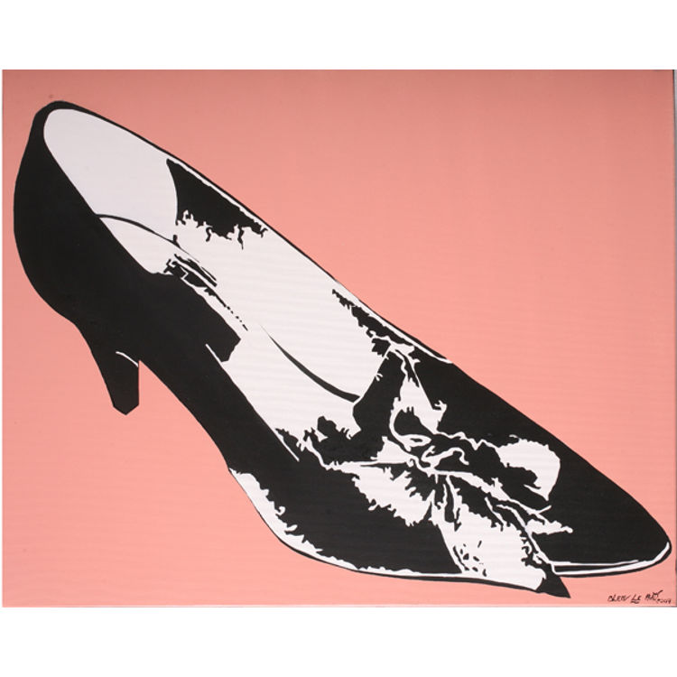 Pink Shoe by Blek le Rat