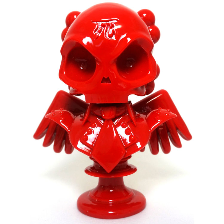 Skullhead Bust - Shiny Red by Huck Gee