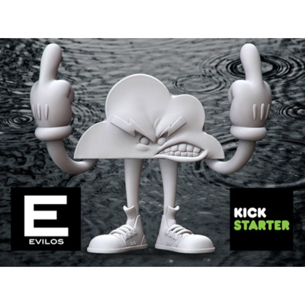 Rainy Day Antagonist DIY Blank White Middle Fingers